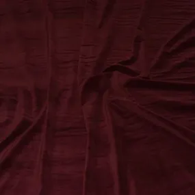 1 Metre Wine 100% Cotton Velvet Fabric, 44" Width