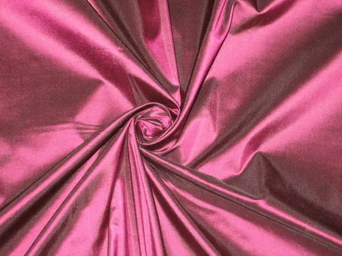 100% Pure SILK TAFFETA FABRIC Aubergine with Black Shot colour 54" wide TAF#100[2]