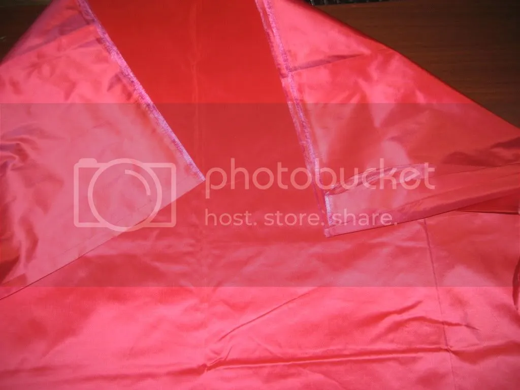 100% Pure SILK TAFFETA FABRIC Bright Pink x Red Colours continuous 60&quot; wide TAF#185[1]