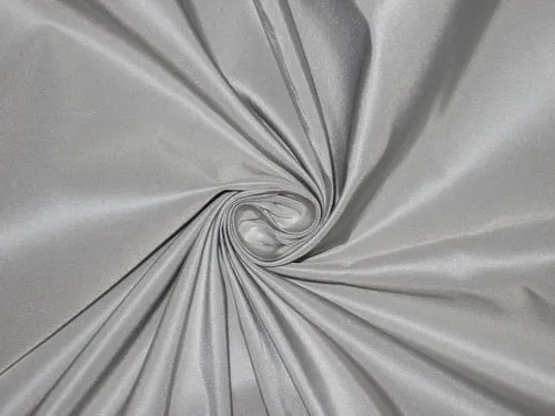 100% Pure SILK TAFFETA FABRIC Dusty Blue continuous piece 54&quot; width