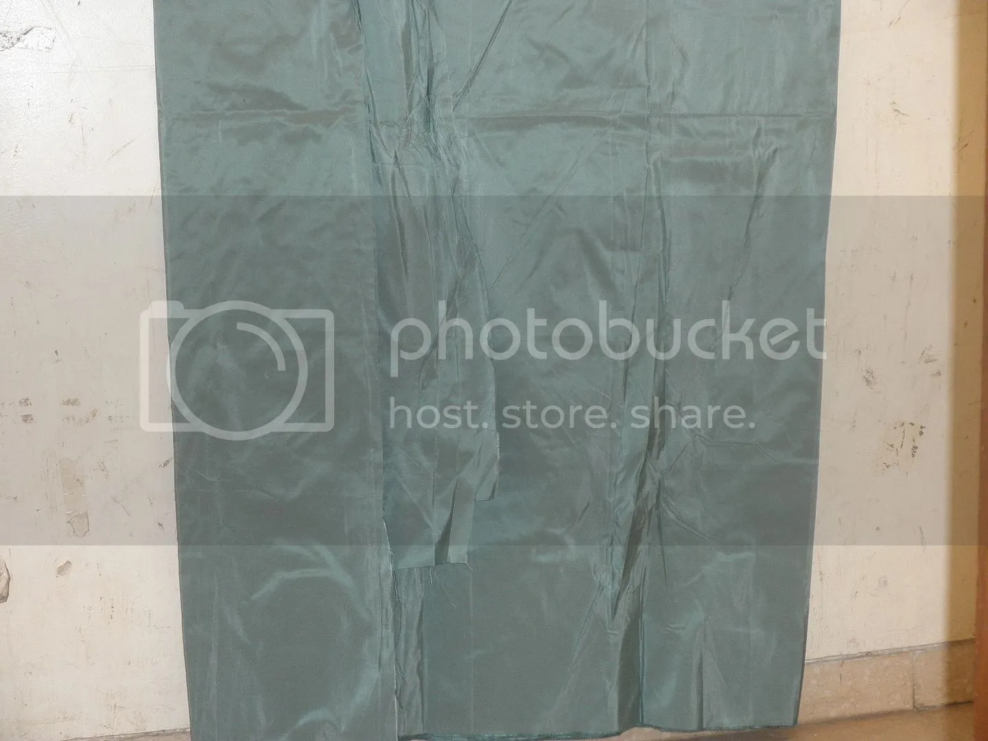 100% Pure SILK TAFFETA FABRIC Frosted Dusty Blue TAF184[6]