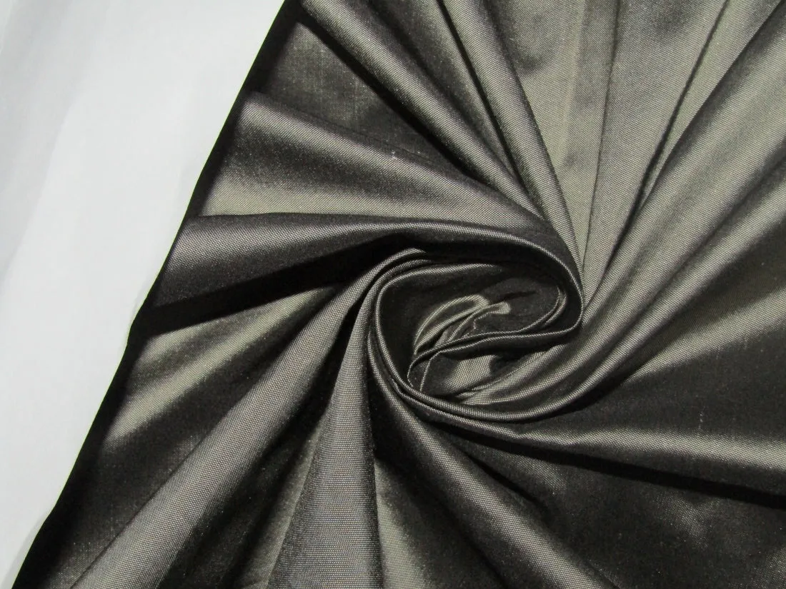 100% Pure SILK TAFFETA FABRIC GOLD X BLACK color TAF334[3]