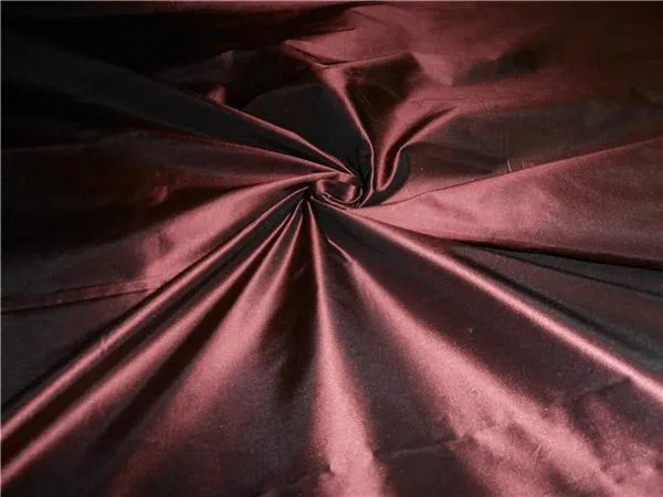 100% PURE SILK TAFFETA FABRIC RED X BROWN SHOT 54" wide TAF69[2]