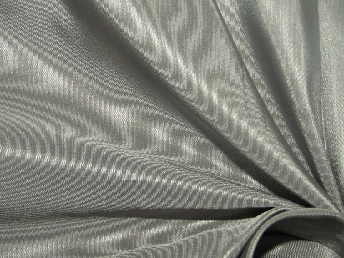 100% Pure SILK TAFFETA FABRIC SILVER GREY color 54" wide TAF183[4]