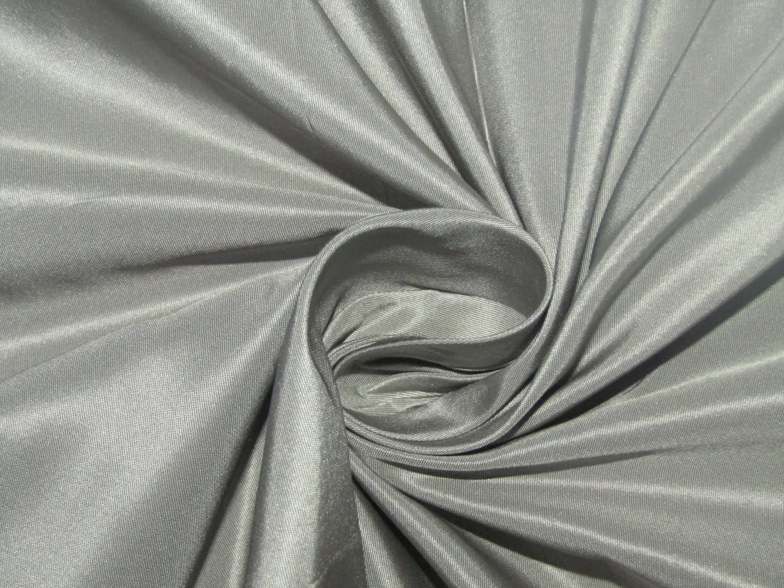 100% Pure SILK TAFFETA FABRIC SILVER GREY color 54" wide TAF183[4]