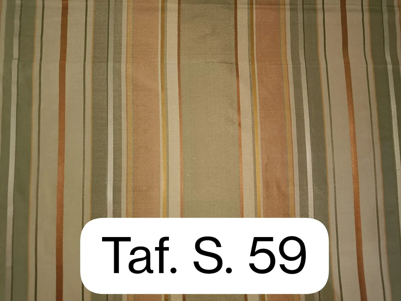 100% SILK TAFFETA FABRIC with Multi Colour Satin Stripes 54" wide Taf#S59[2]