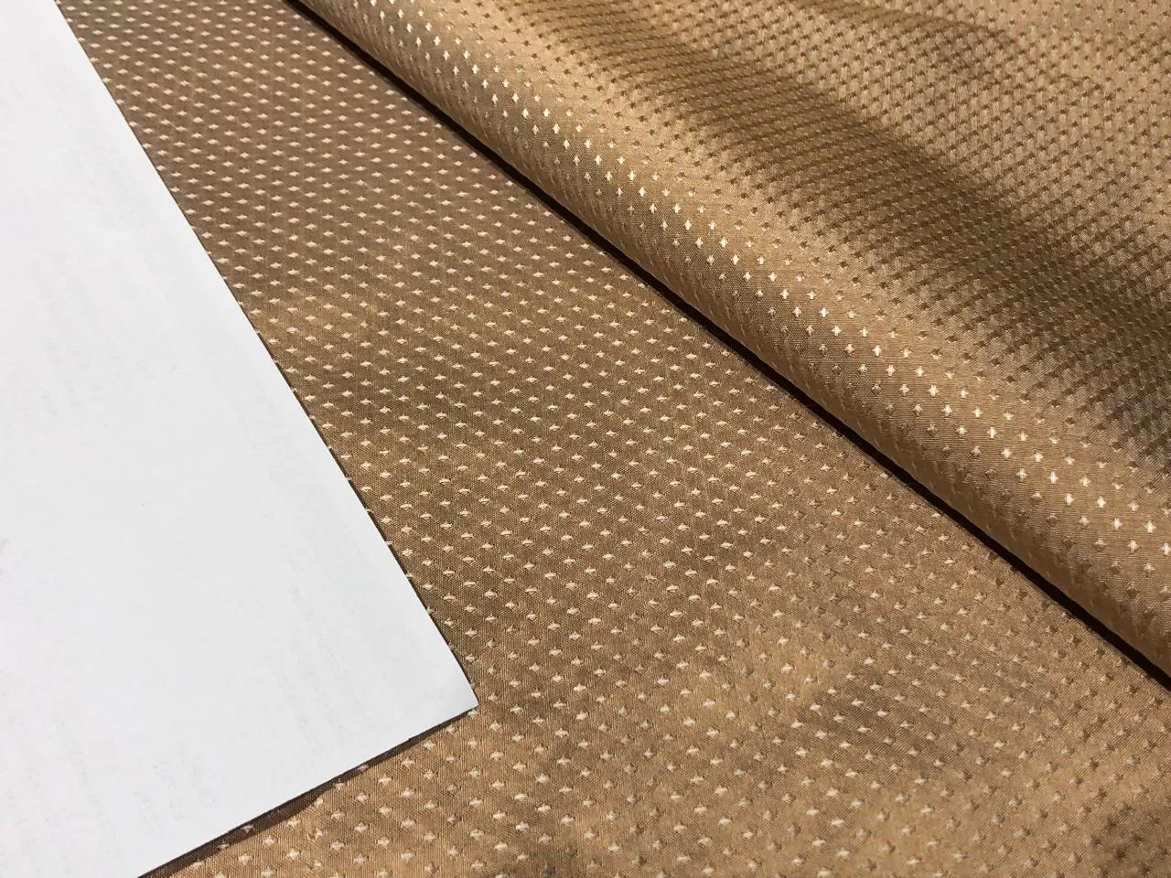 100% Silk Taffeta Jacquard Fabric SELF MOTIF  jacquard available in 2 colors light brown and cream TAFJACNEW13[2/3]