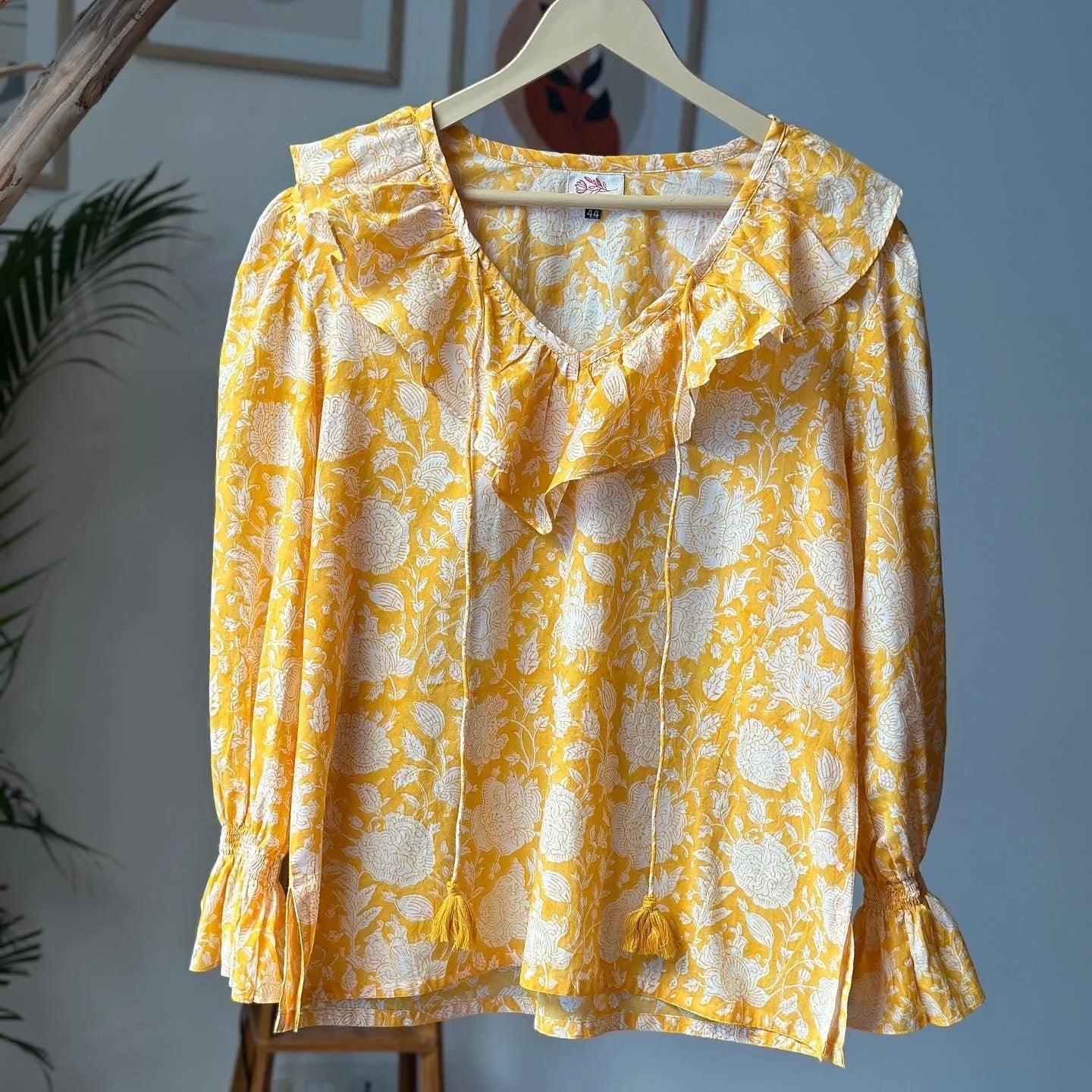 Amber Yellow Floral Top