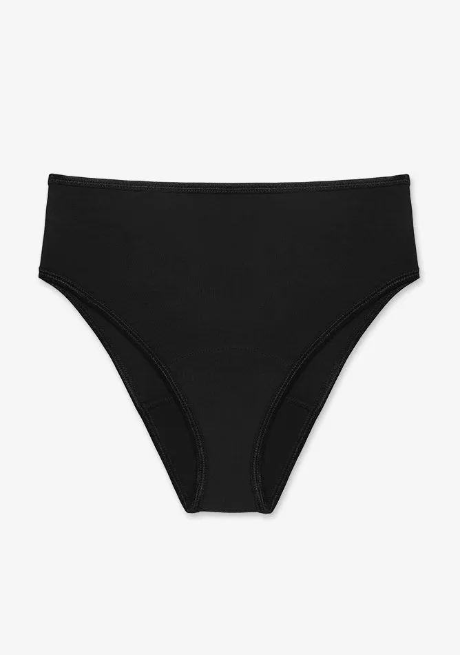 Black High Waisted Period Pant - Light to Moderate Absorbency