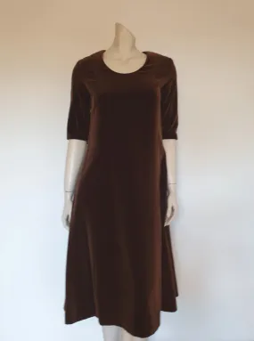 Brown Velvet Dress by Barbara Lee - M