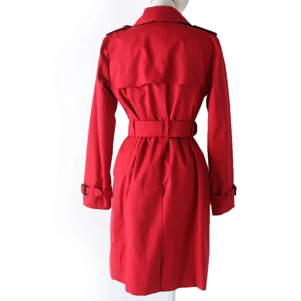 Burberry Nova Check Trench Coat Red Size 38