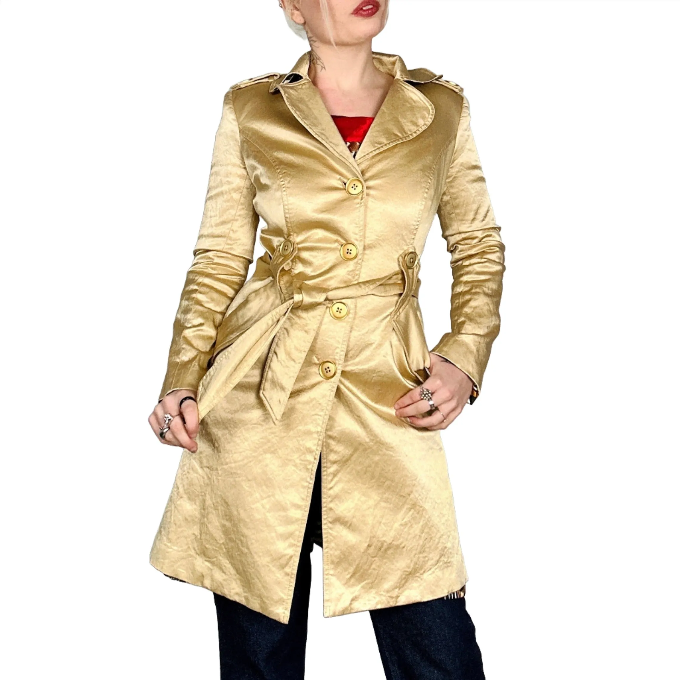 Cache Gold Trench Coat (XS/S)