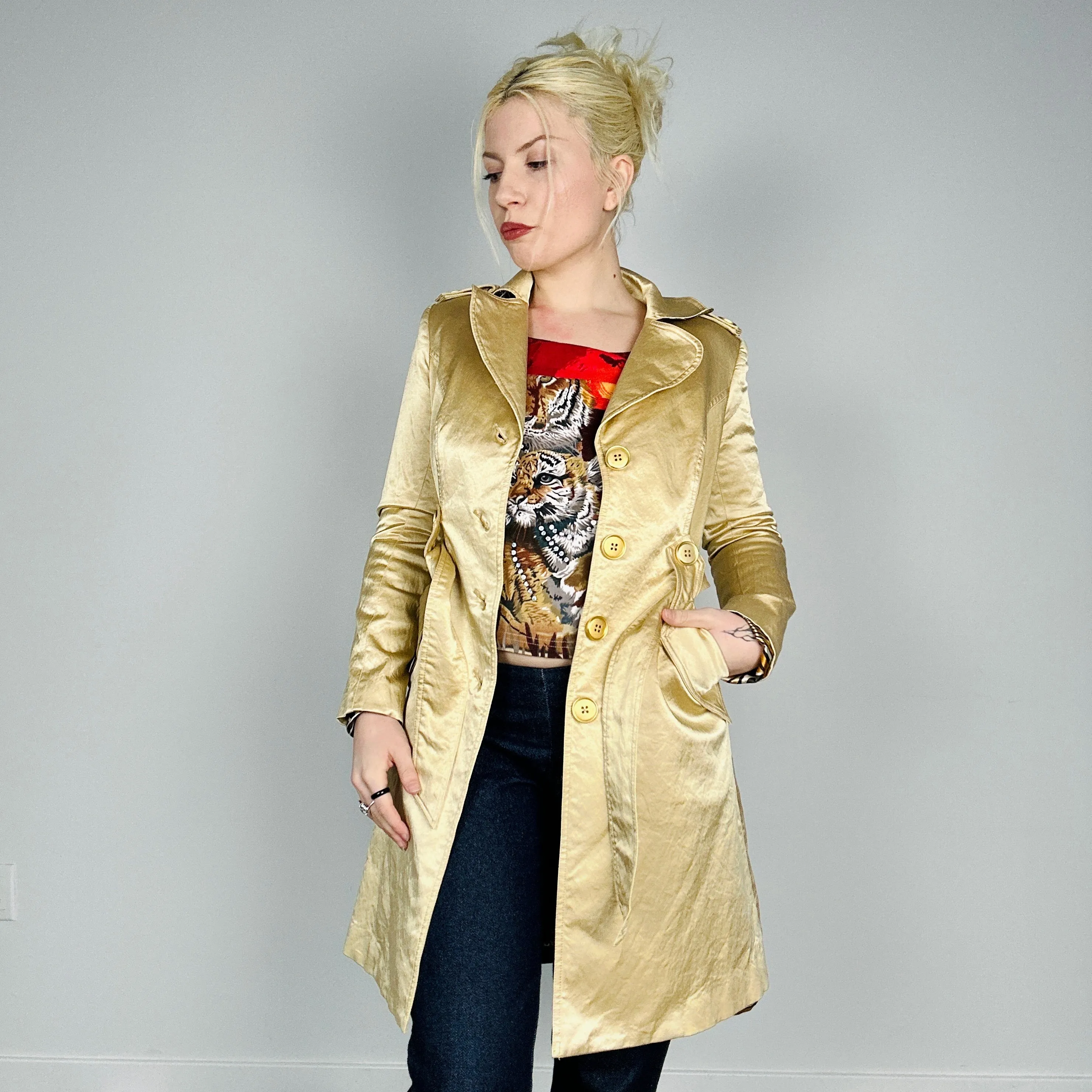 Cache Gold Trench Coat (XS/S)