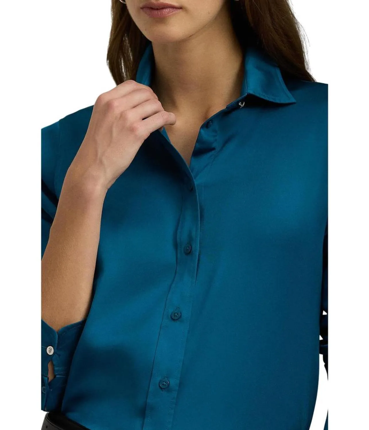 Classic Fit Satin Charmeuse Shirt