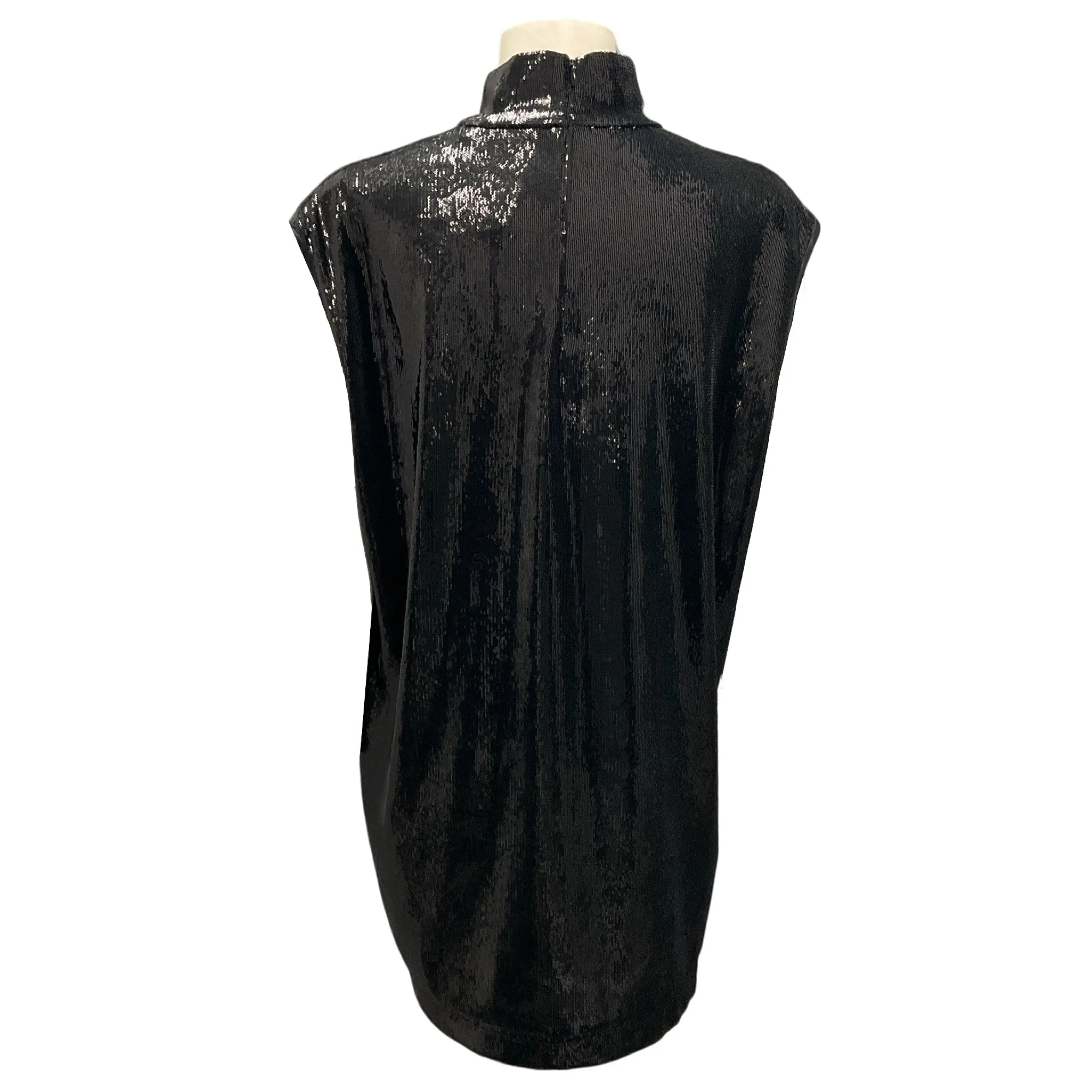 Dolce & Gabbana Black Sequined Sleeveless Blouse