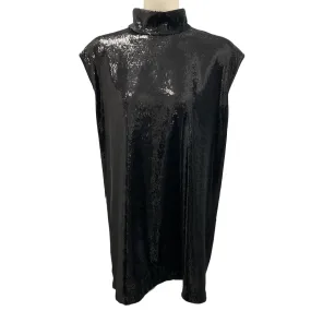 Dolce & Gabbana Black Sequined Sleeveless Blouse