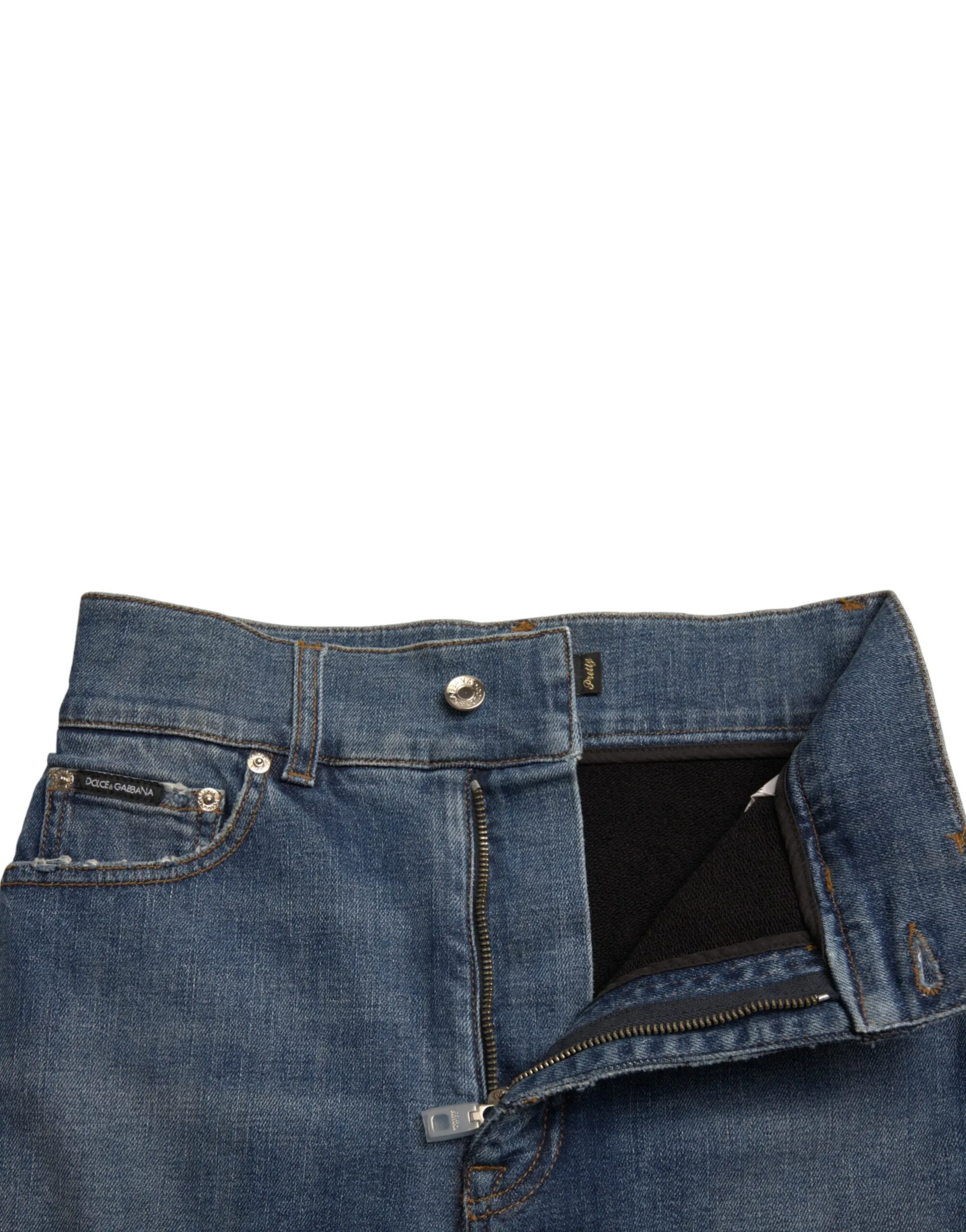 Dolce & Gabbana Chic High Waist Skinny Pants with Denim Shorts