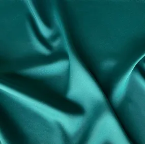 Egyptian Teal Green Stretch Polyester Duchess Satin (Made in Korea)