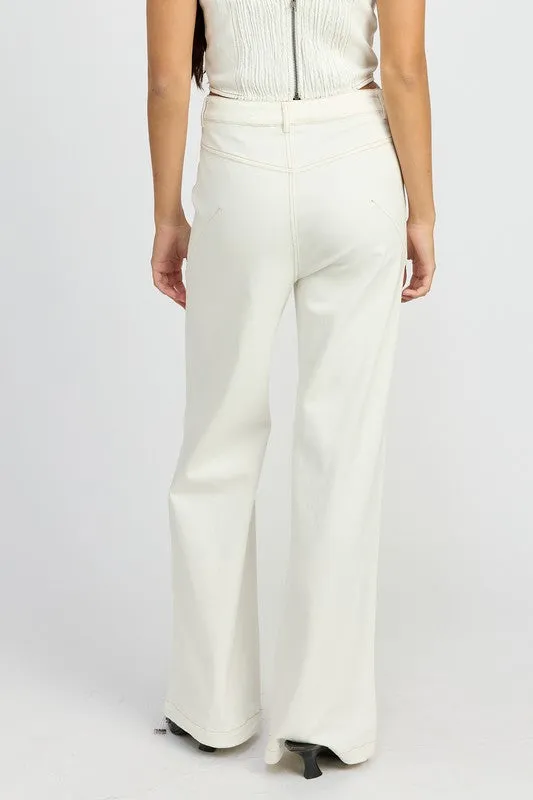 HIGH WAISTED WIDE LEG PANTS