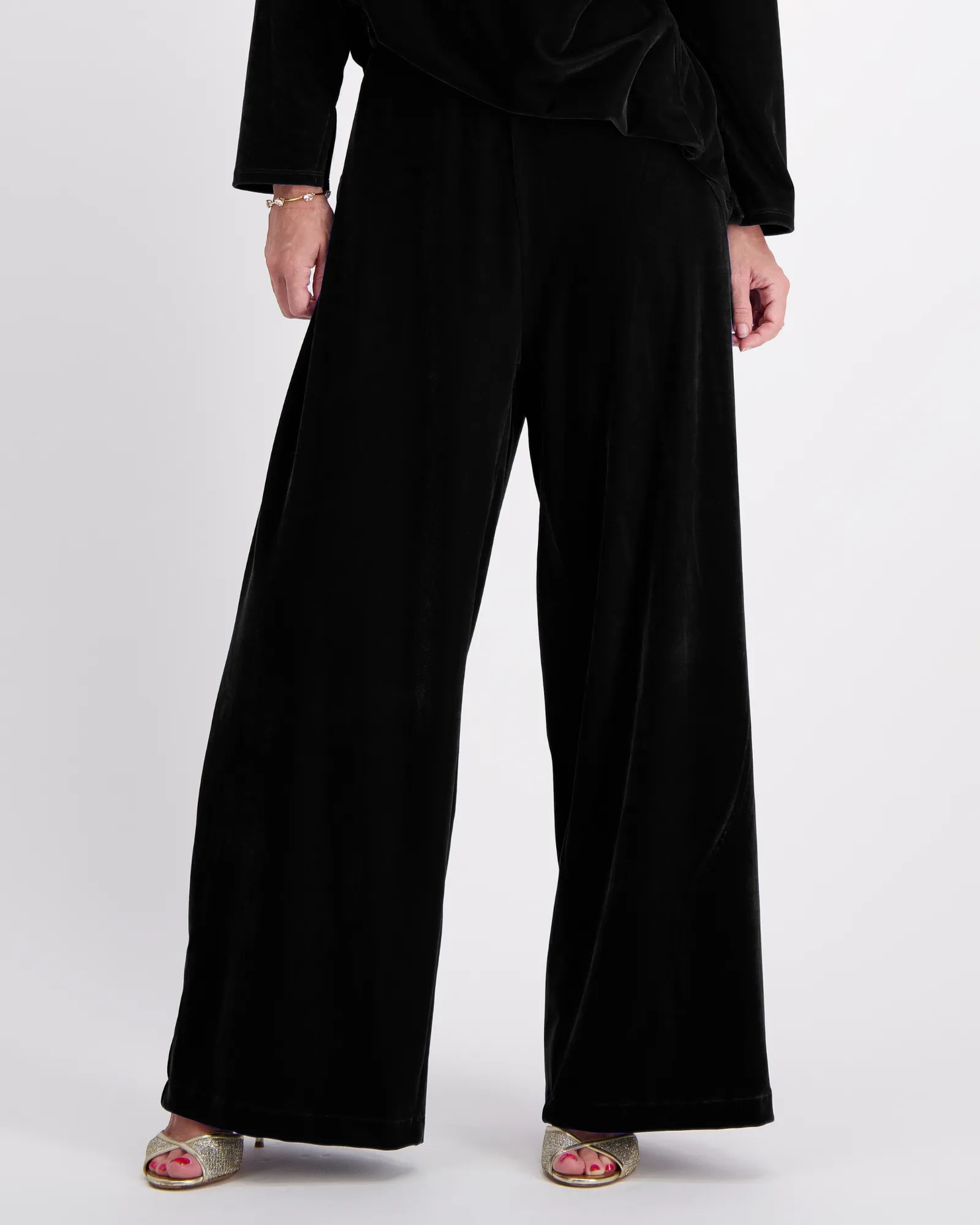 Jessie Wide Leg Velvet Pants