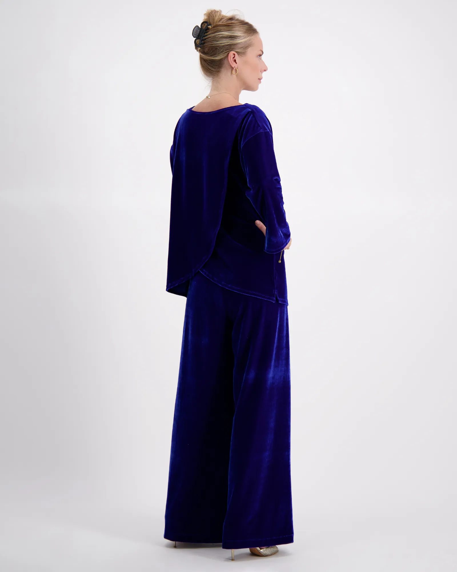 Jessie Wide Leg Velvet Pants