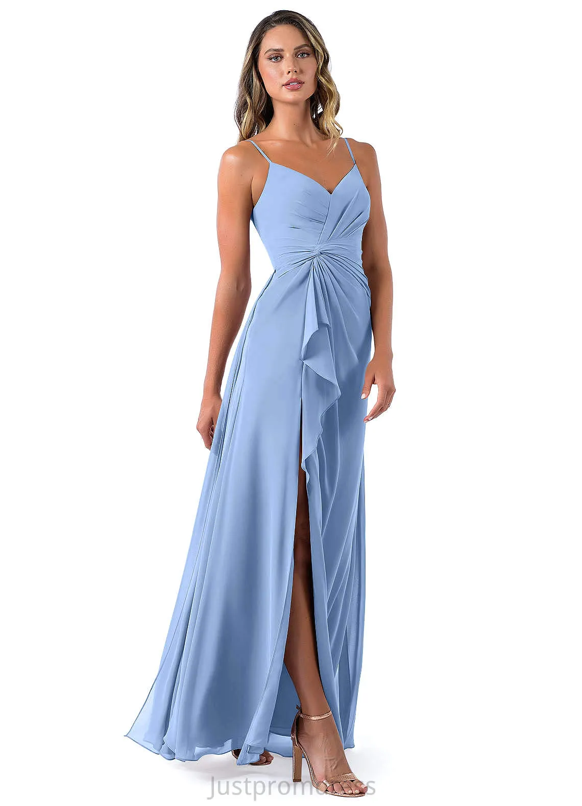 Kaliyah Trumpet/Mermaid Floor Length Natural Waist One Shoulder Sleeveless Velvet Bridesmaid Dresses