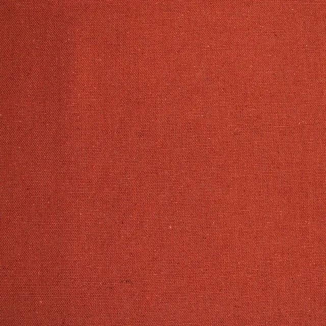 Linen Mix Fabric in Rust Orange 40cm Remant