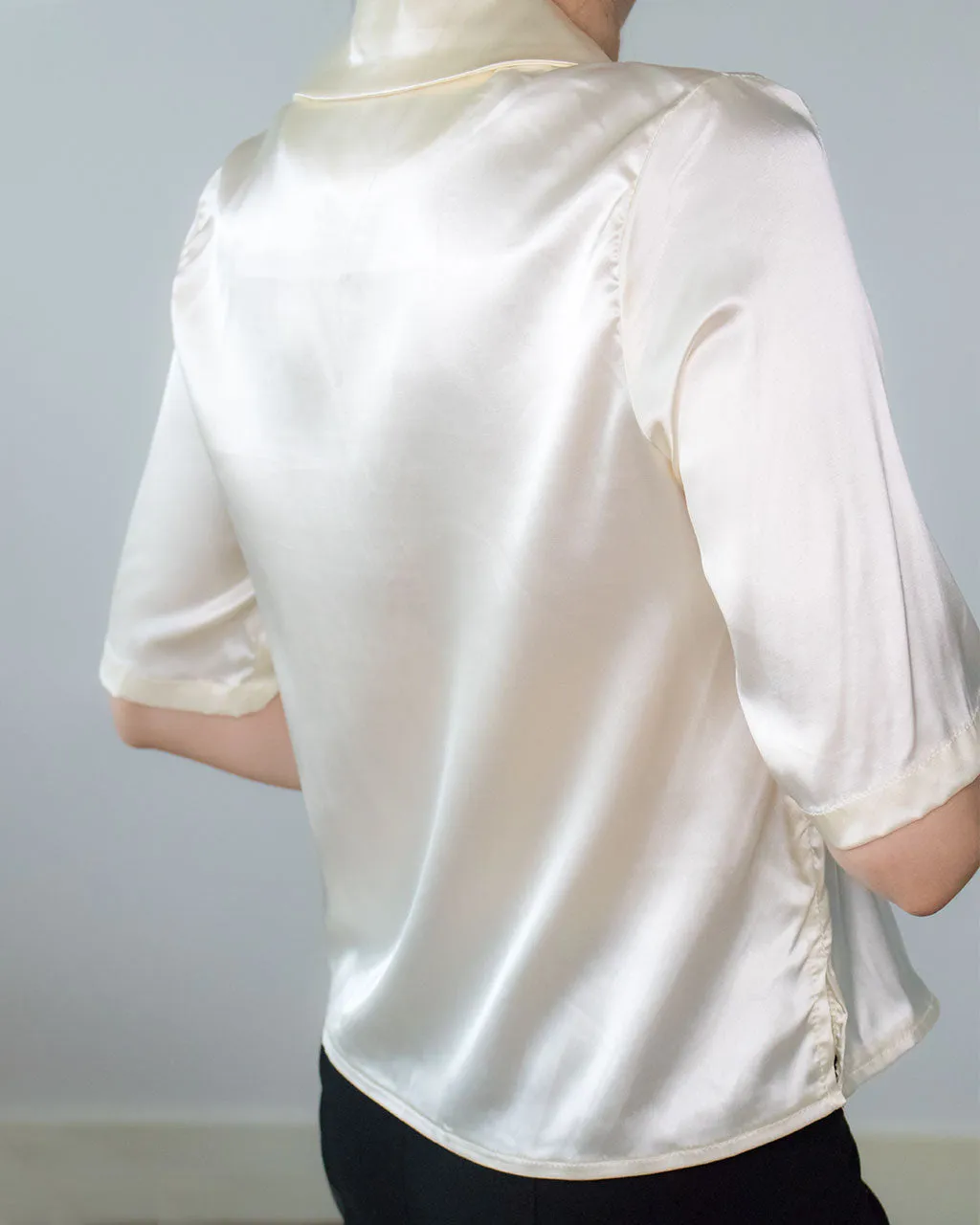 Nera Champagne Satin Blouse