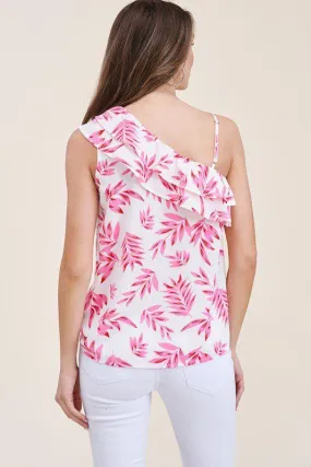 One Shoulder Ruffle Top