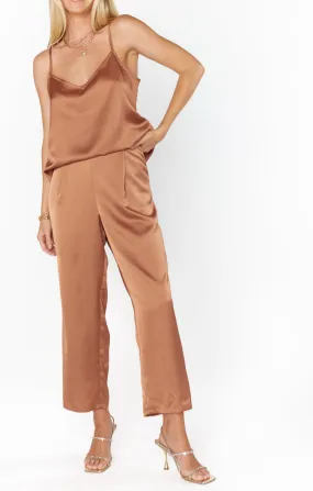 Oscar Pants ~ Copper Luxe Satin