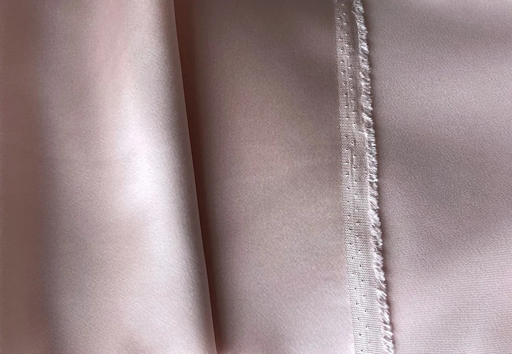 Pale Rose Blush Rayon Blend Satin