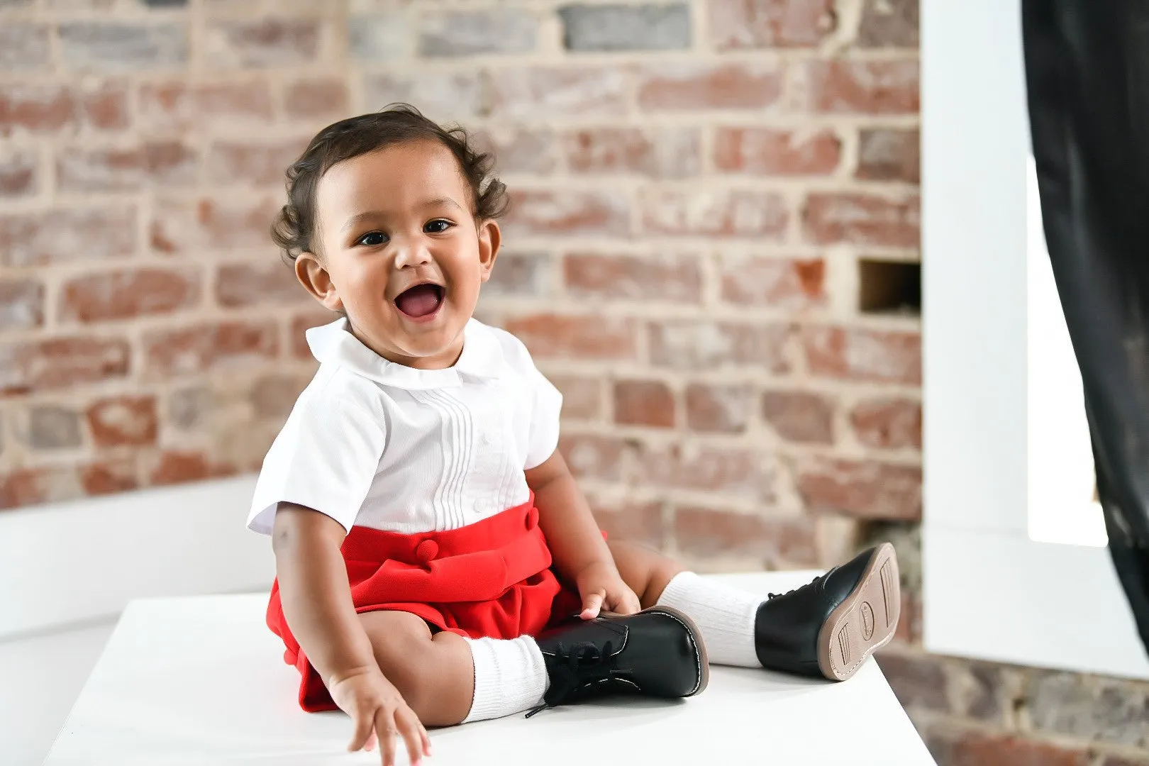 Red Pique And Velvet Short Sleeve All In One Shortall