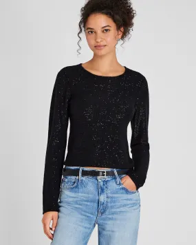 Sequined Shrunken Sweater