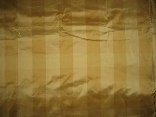 SILK TAFFETA FABRIC 54&quot; Shades of Gold colour plaids