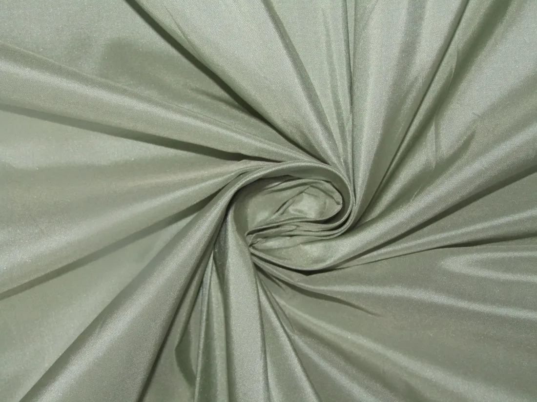 SILK TAFFETA FABRIC Green x cream  color 54" wide TAF29[3]