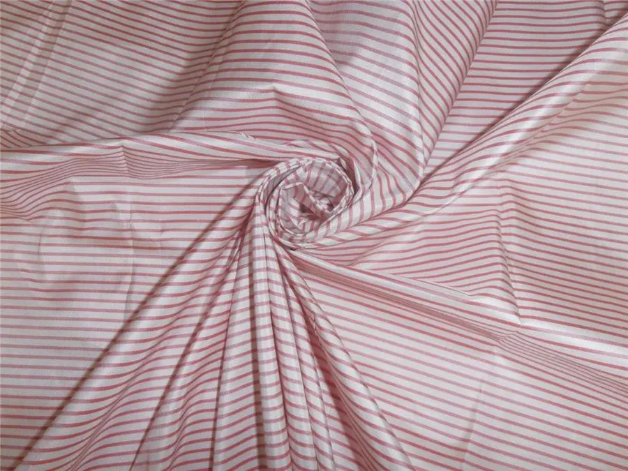 SILK TAFFETA FABRIC RED X WHITE STRIPES COLOR 48&quot;TAFS138[1]