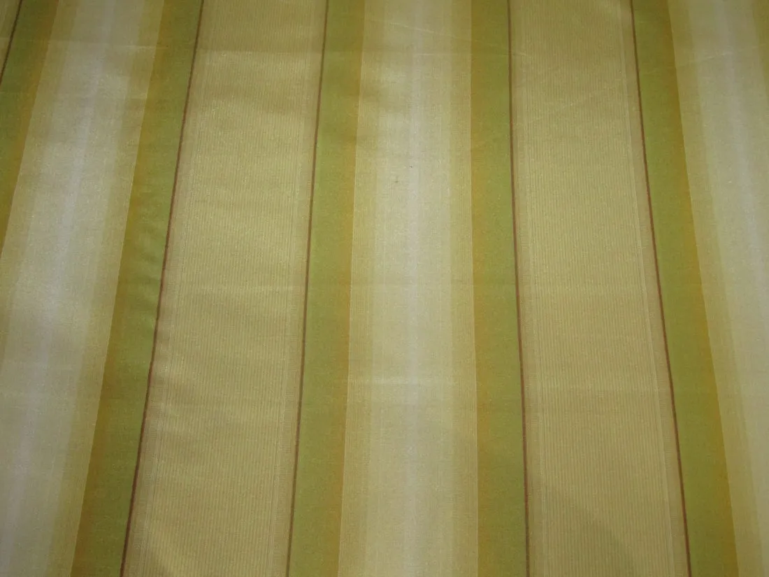 Silk Taffeta Fabric Shades of Gold,Green&amp; Wine Color stripes 54&quot; wide TAFS#21[1]