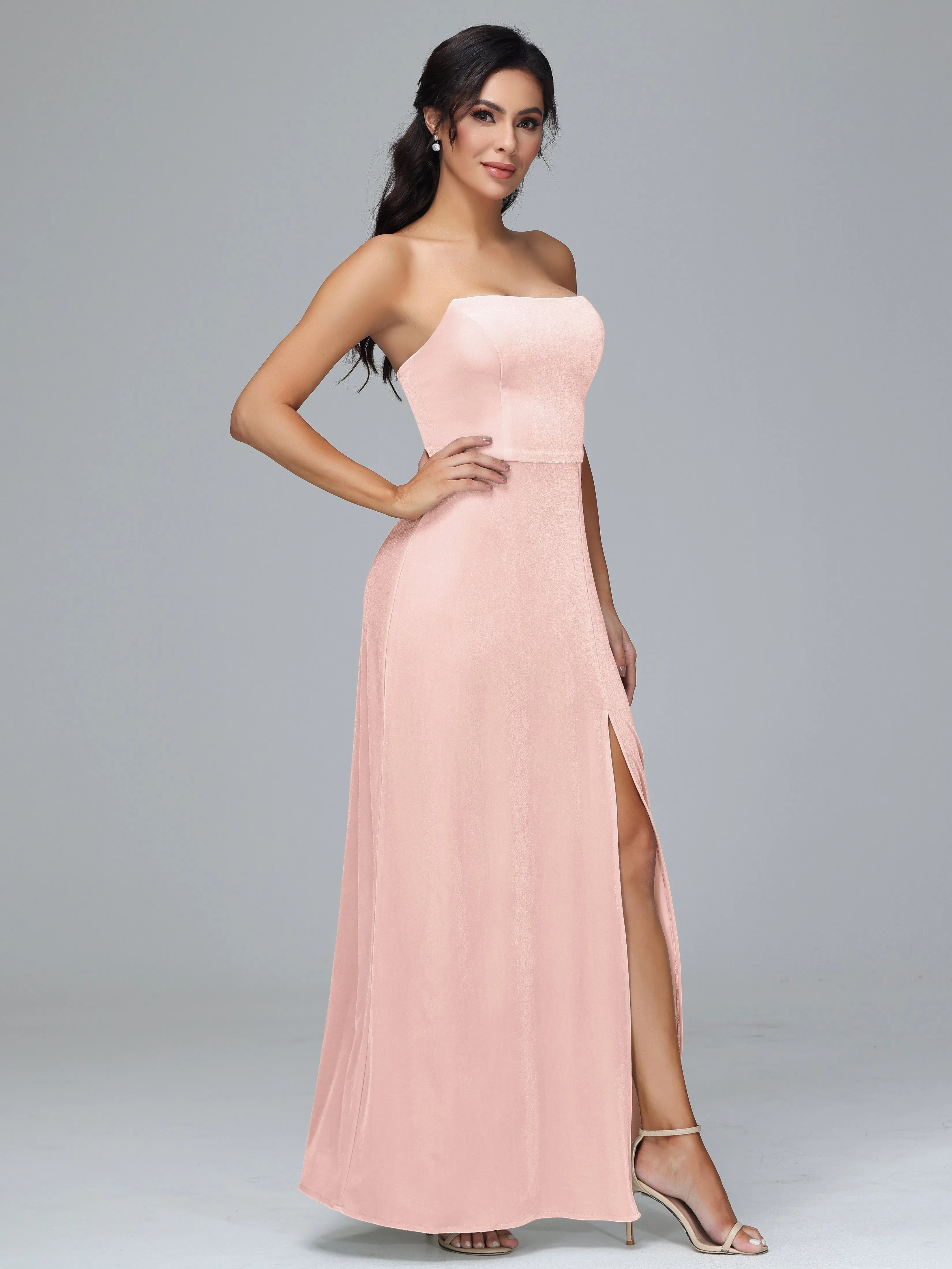 Strapless Backless Plus Size Bridesmaid Dresses