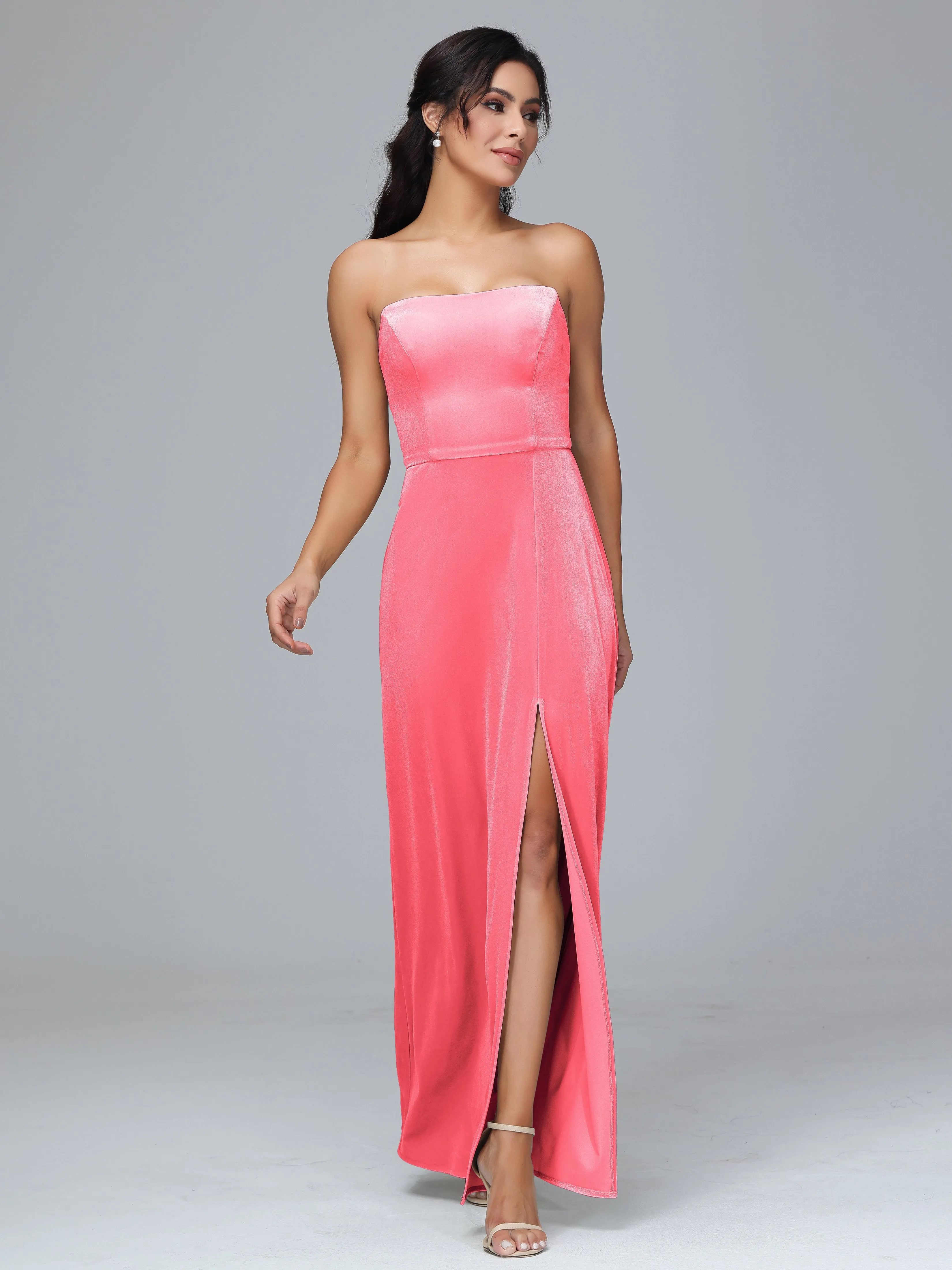 Strapless Backless Plus Size Bridesmaid Dresses