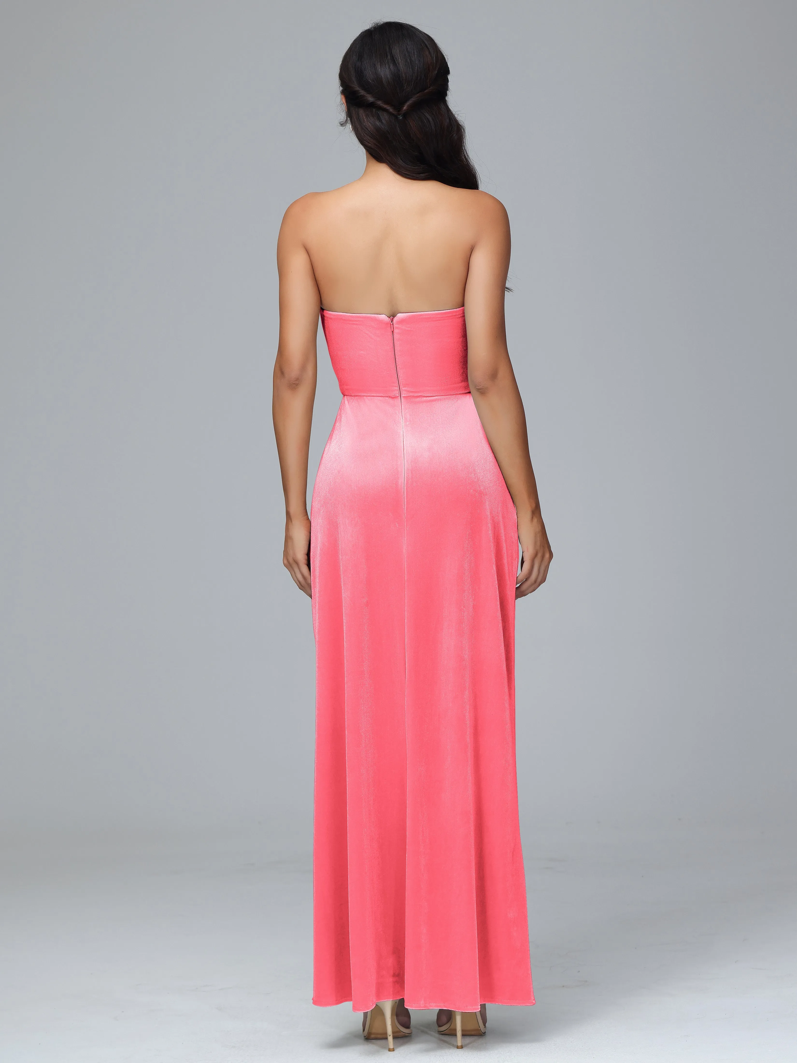 Strapless Backless Plus Size Bridesmaid Dresses