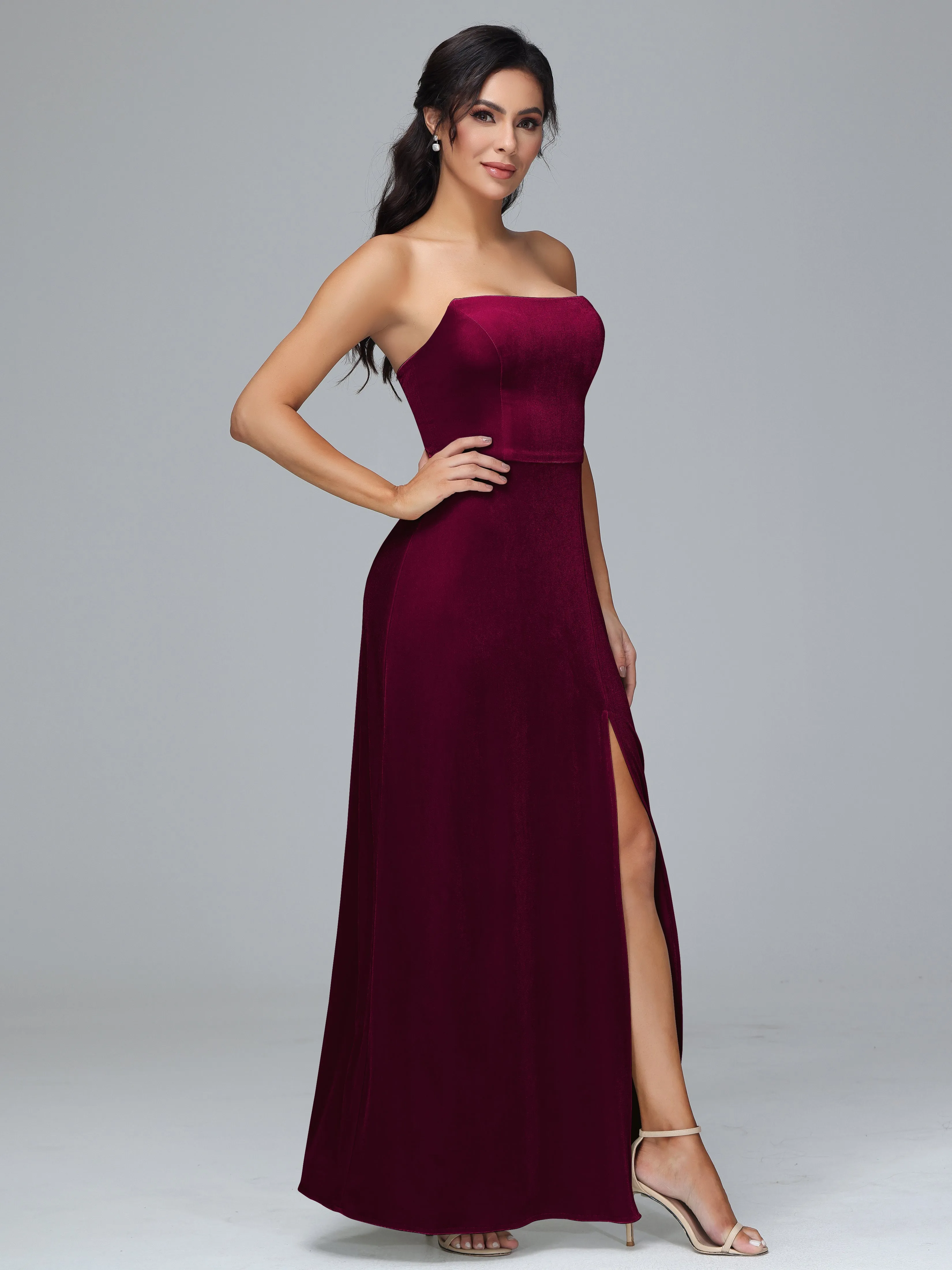 Strapless Backless Plus Size Bridesmaid Dresses