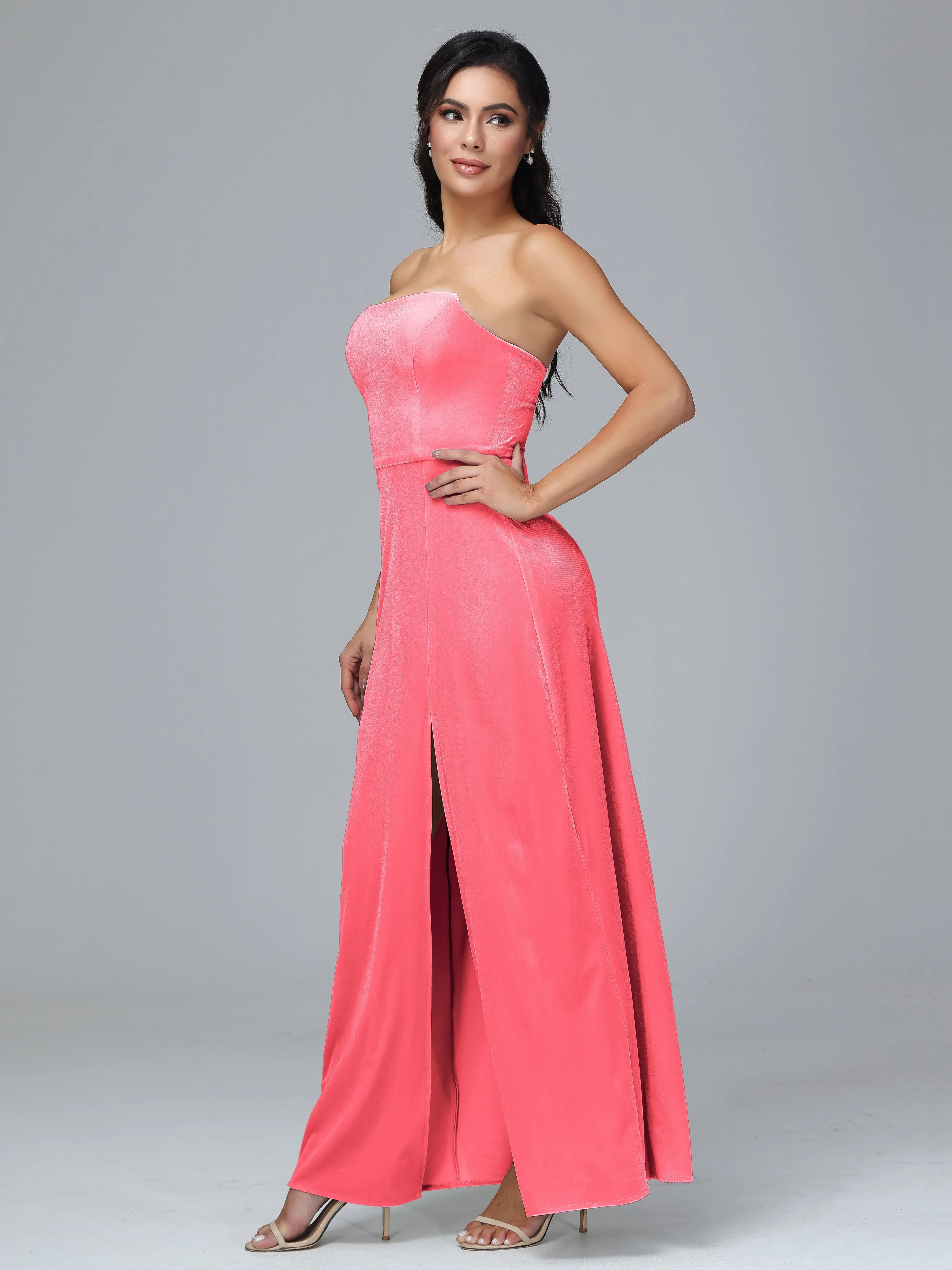 Strapless Backless Plus Size Bridesmaid Dresses