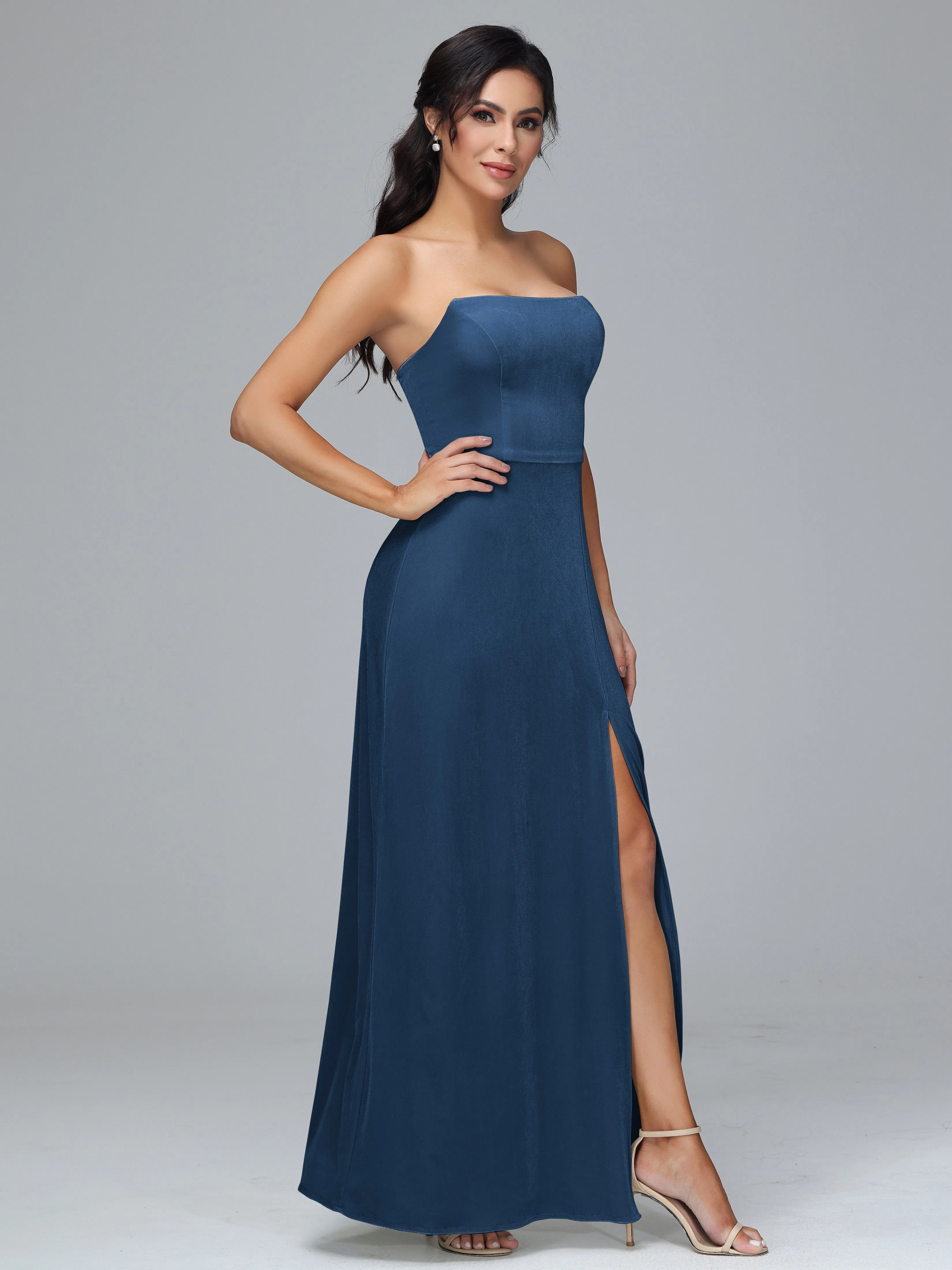 Strapless Backless Plus Size Bridesmaid Dresses