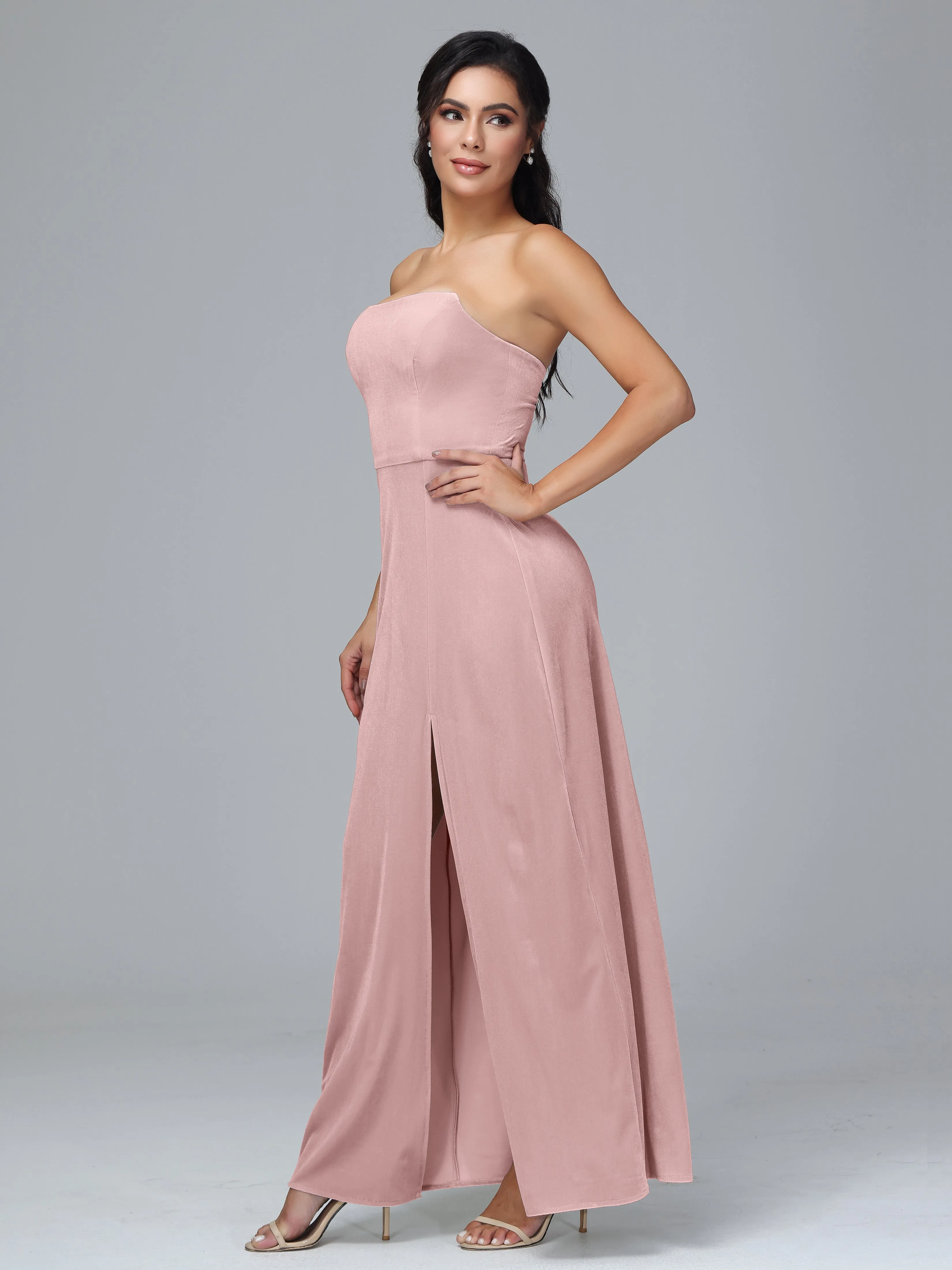 Strapless Backless Plus Size Bridesmaid Dresses