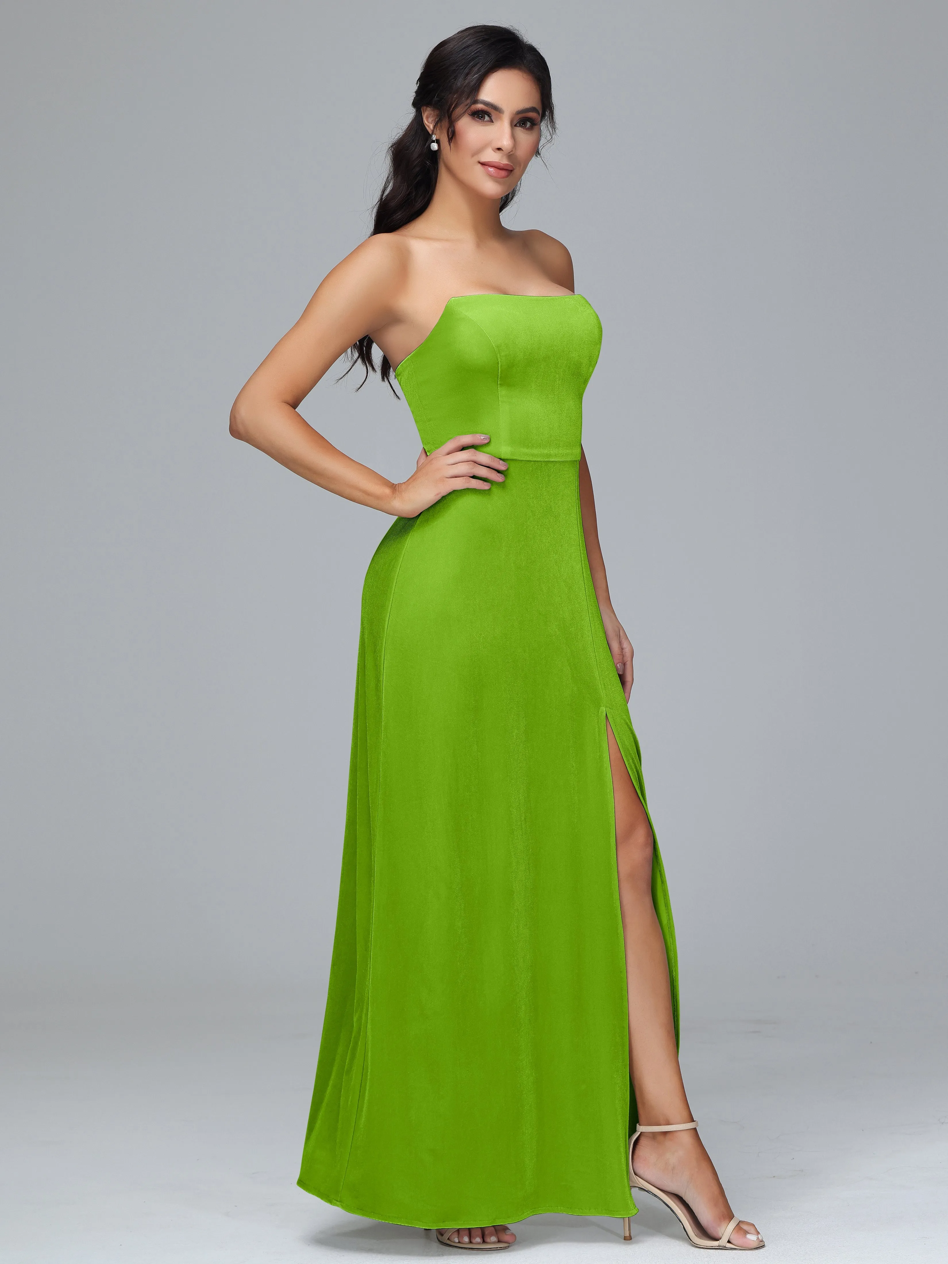 Strapless Backless Plus Size Bridesmaid Dresses