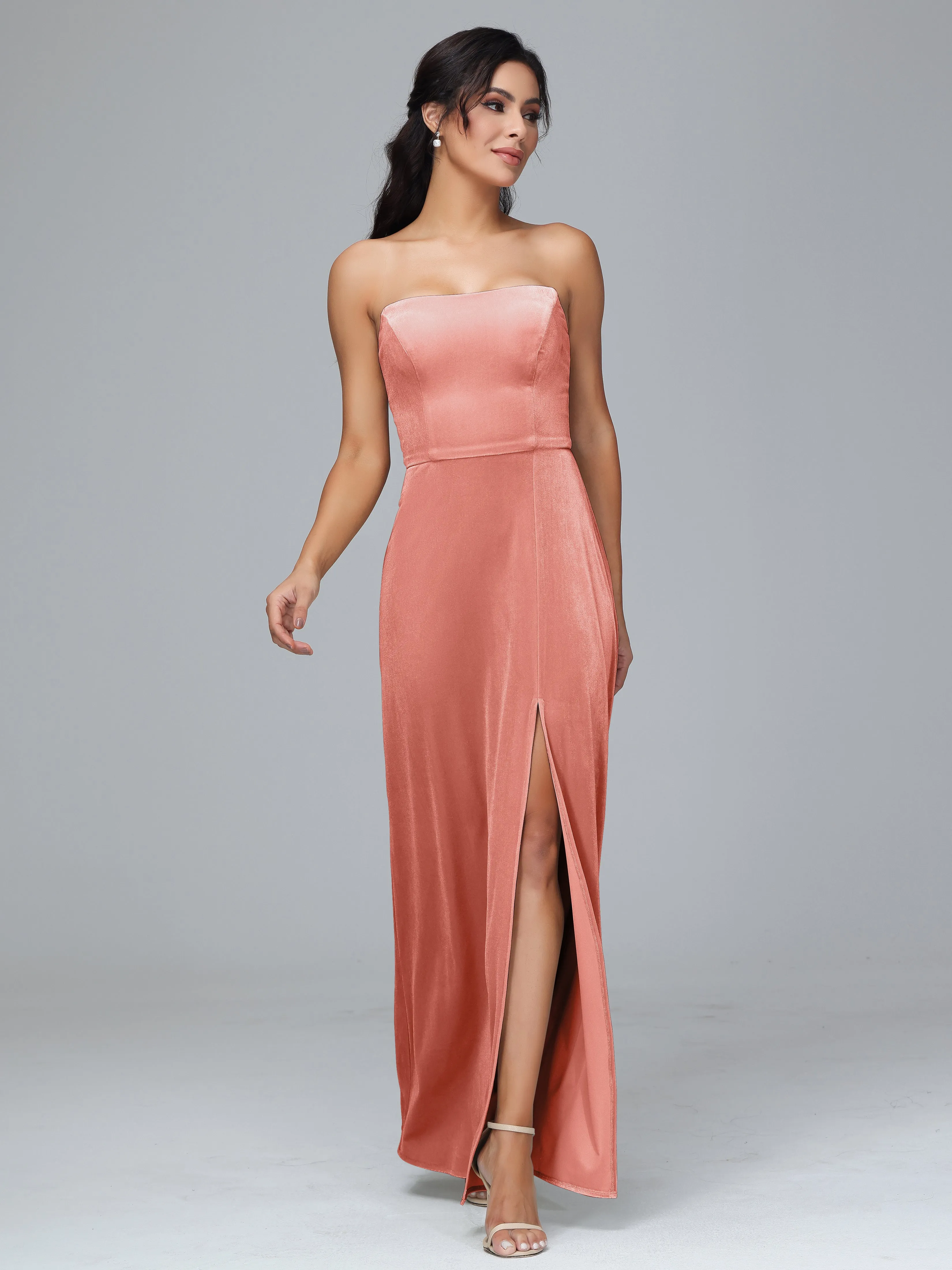 Strapless Backless Plus Size Bridesmaid Dresses