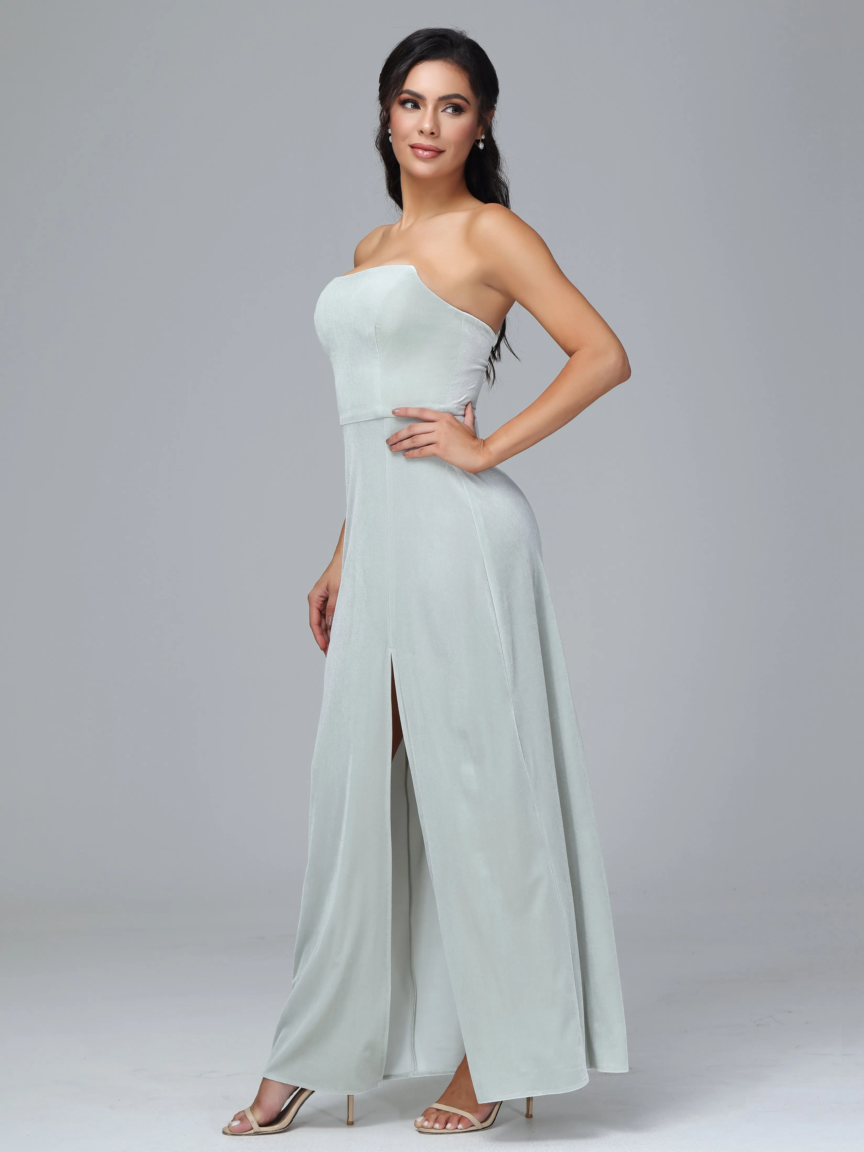 Strapless Backless Plus Size Bridesmaid Dresses