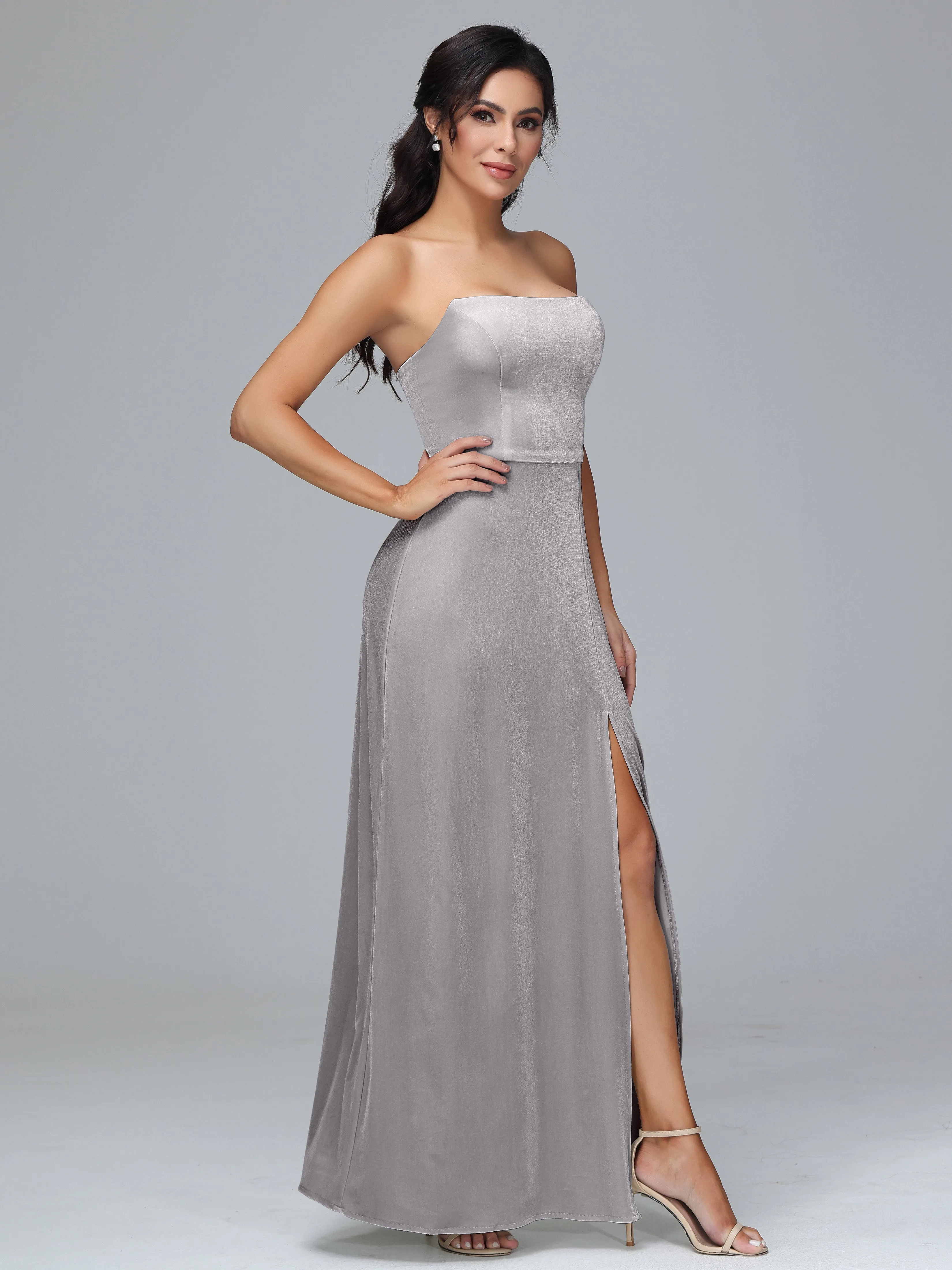 Strapless Backless Plus Size Bridesmaid Dresses