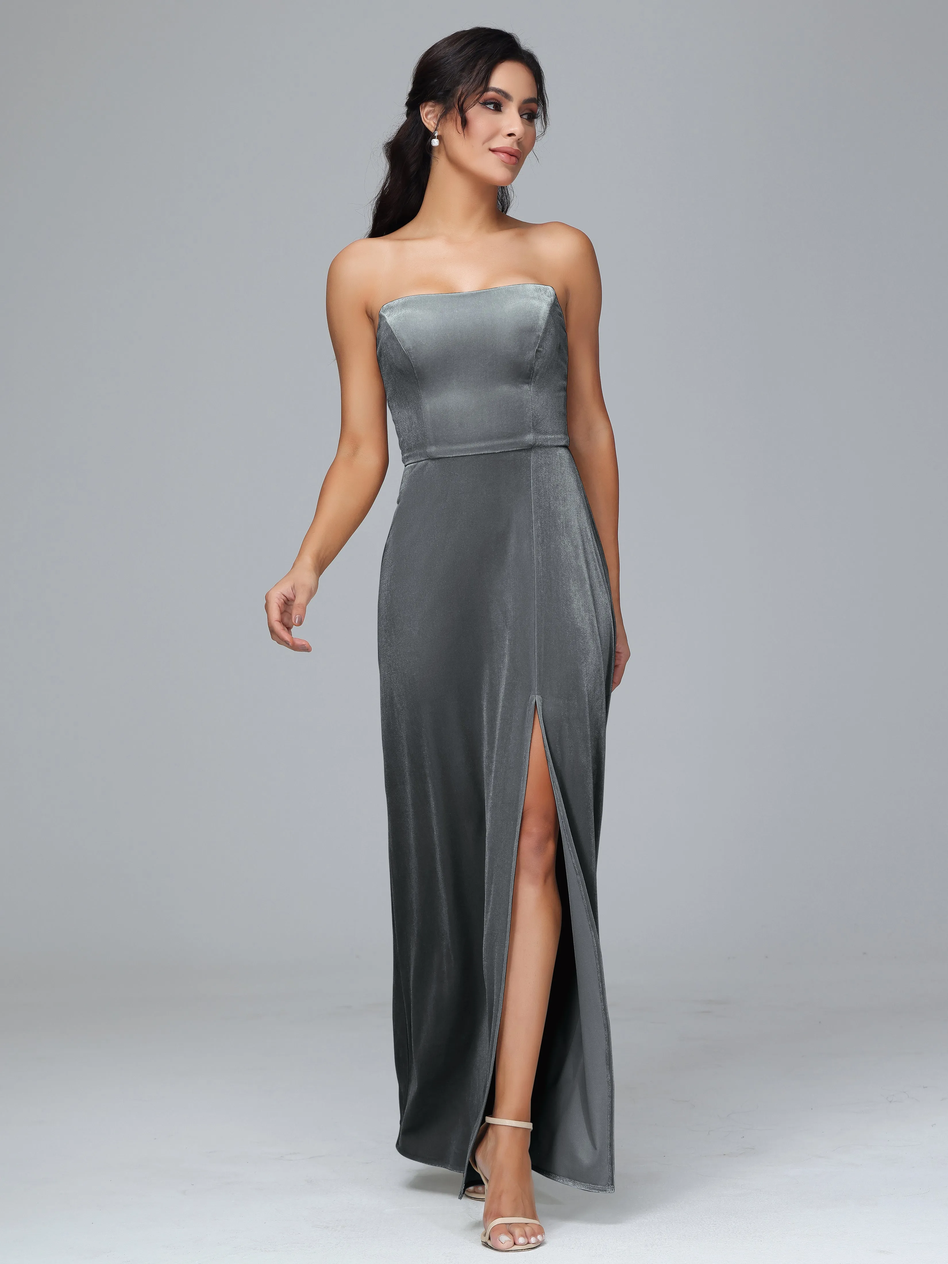 Strapless Backless Plus Size Bridesmaid Dresses