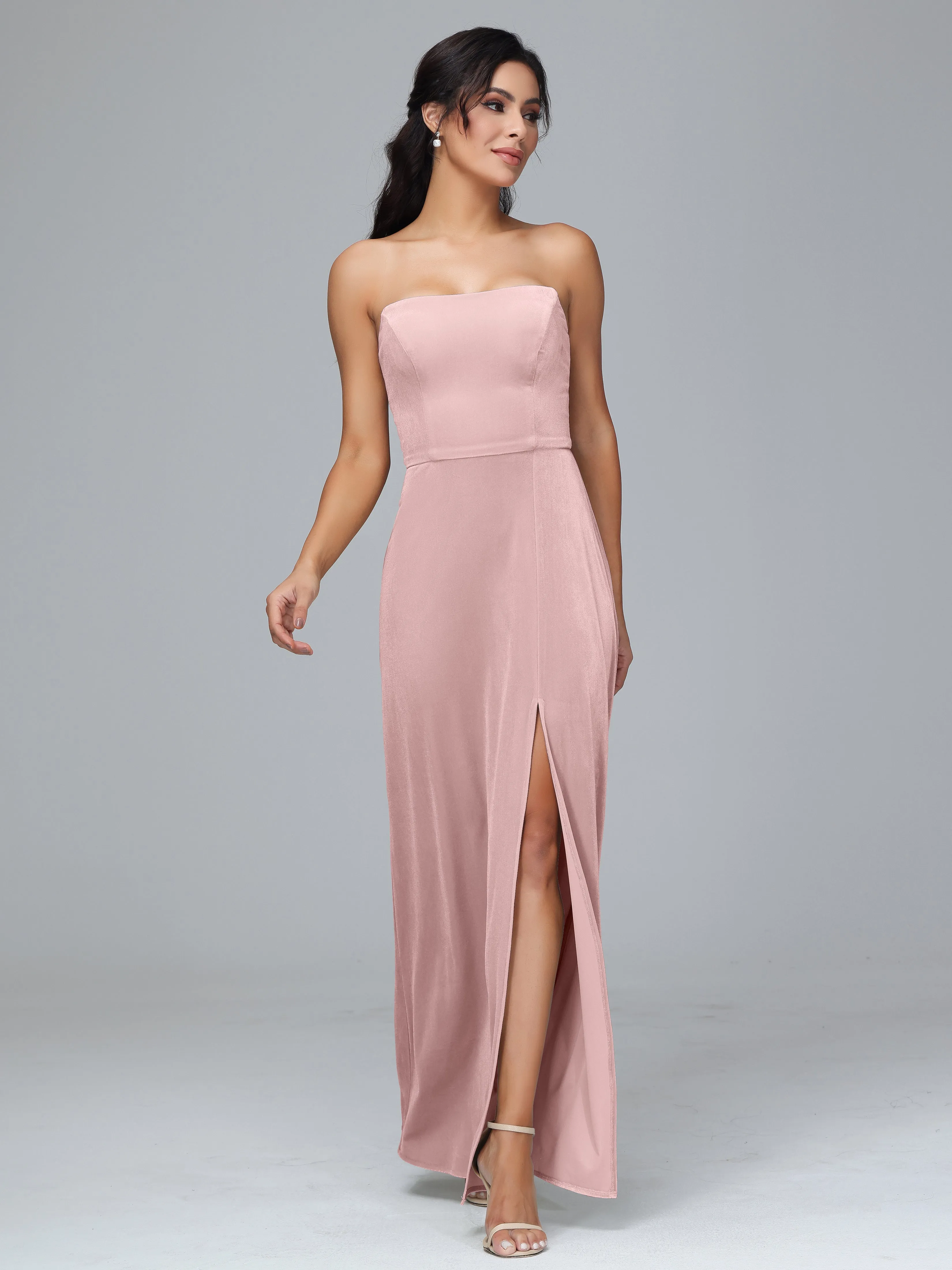 Strapless Backless Plus Size Bridesmaid Dresses